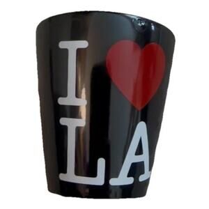 I Love LA Los Angeles Souvenir Shot Glass Black Collectible Barware